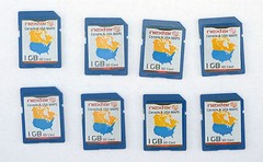 One (1) – genuine Sandisk 1GB SD card with Nextar gps USA & Canada maps