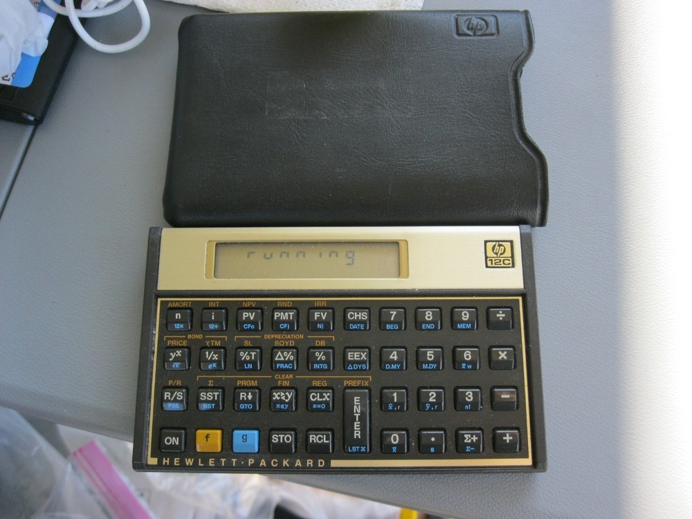 Hewlett Packard HP 12C Financial Calculator with case – BRAZIL – FREE SHIPPING