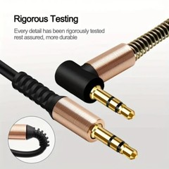 3.5mm Male to Male AUX Cable Cord L-Shaped Right Angle Car Audio Headphone Jack
