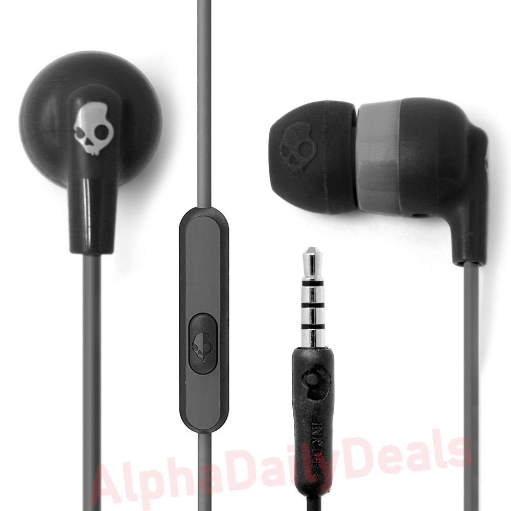 Skullcandy Ink’d+ Plus Wired Earbuds with Mic Android Earphones 3.5mm Black NEW