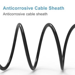 Tattoo Clip Cable Ancable 6-Feet Gold-plated 90 Degree RCA to 6.35mm Connector