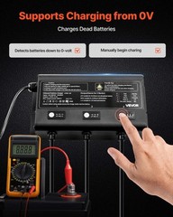 VEVOR 3-Bank 5A 12V Smart Marine Battery Charger Onboard IP68 Waterproof Boat RV