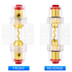 2 Packs Fuse Holders with 100A AGU/5AG Fuses, 4-8 Gauge AWG In-Line Car Amp Fuse