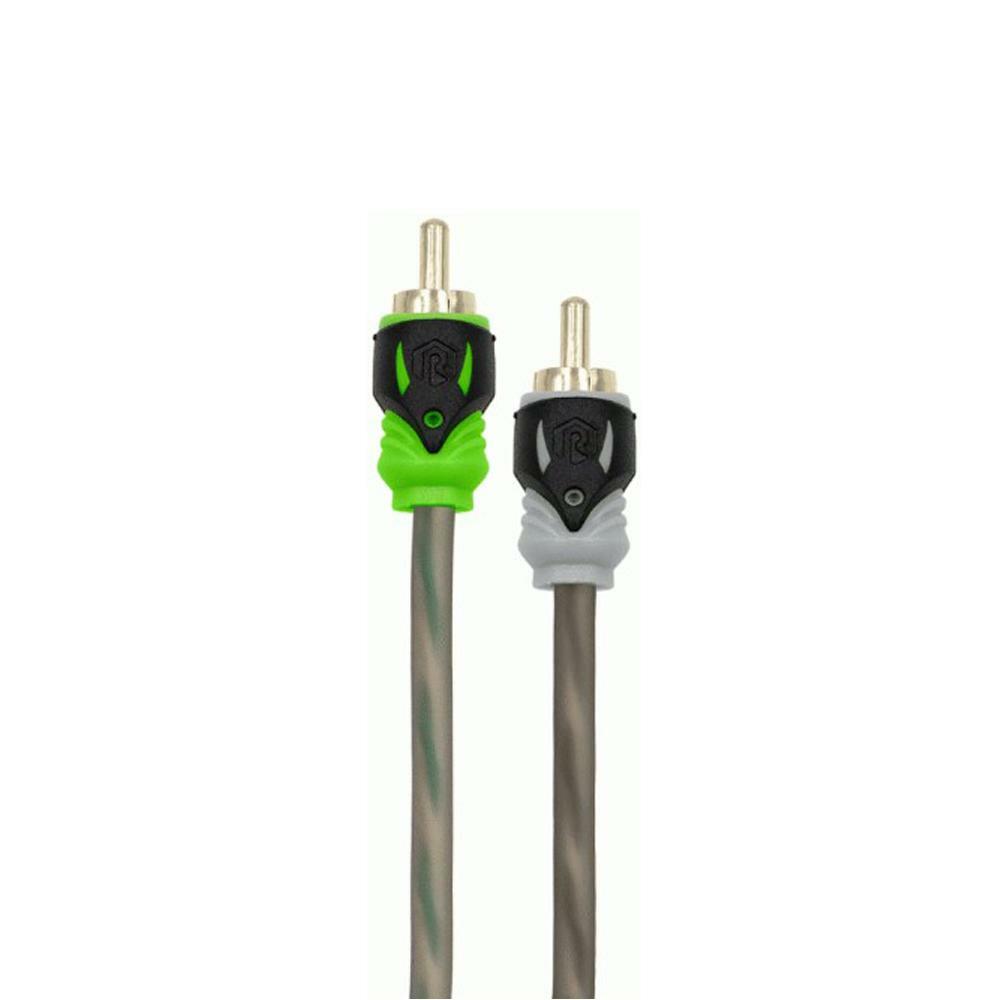Raptor R5R18IN – Pro Series 1.5′ 2-Channel Visible Dual Twist Audio RCA Cable