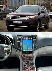 Android 15 For 2008-2013 Toyota Highlander Rotatable Stereo Radio Carplay GPS BT