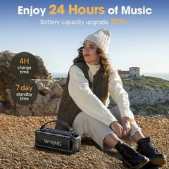 WKING D8 Mini Bluetooth Speaker 30W RMS(60W Peak) Portable Wireless Loud Speaker