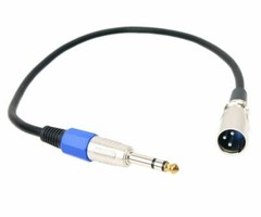 1.5FT/0.5M 1/4″/6.35mm TRS Male to 3-Pin XLR Cable Balanced Audio Interconnect