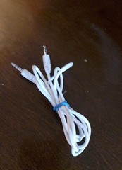 3.5mm Audio Stereo Male to Male Cable Aux Headphone Jack White