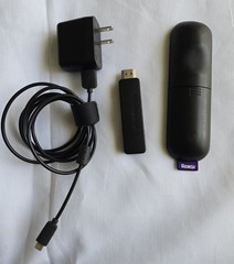 Roku Streaming Stick HDMI Wi-Fi Media Streamer Black w/ Remote Power USB Cable