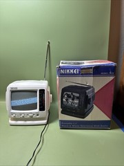 Portable Nikkei 5.5 In Black & White Television With Radio
