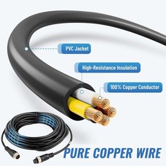 4 Pin Aviation Extension Cable (16/33/50/66FT) Backup Camera Cord Car Video Wire