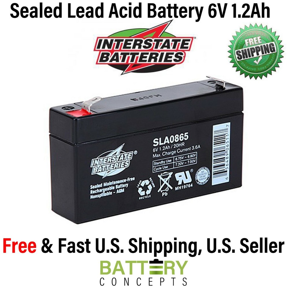6V 1.2AH Replacement For 6V 1.2AH Kung Long WP1.2-6 Battery 6 Volts 1.2 Amps