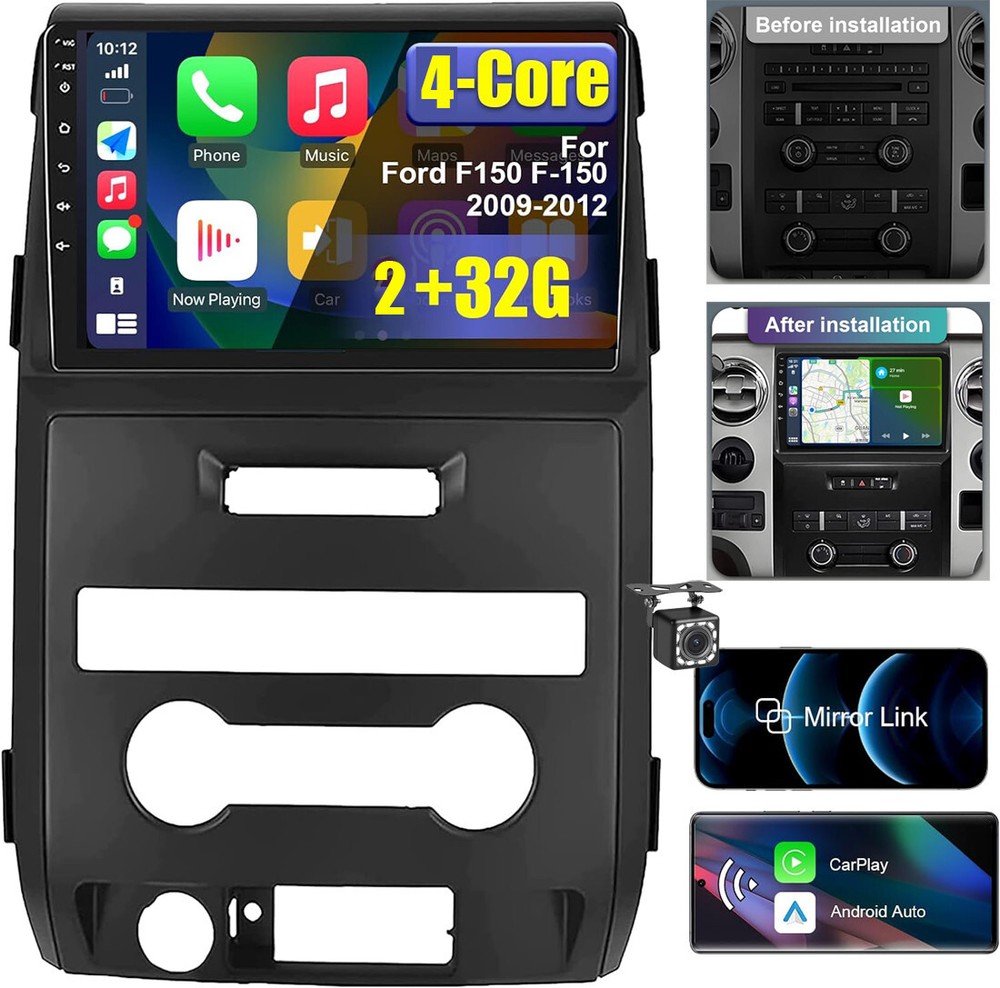 Android For Ford F150 2009-2014 Radio Dash Kit Car Stereo Apple Carplay GPS Wifi