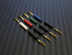 24K GOLD plated CONNECTOR CLIPS & TUBES for Phono Pick-up Cartridge -NEW-