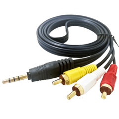 3ft 3 RCA Male to 3.5mm Male Cable Adapter Audio Video Cord AV AUX