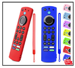 Silicone Remote Cover for Fire TV 4K Max & Insignia/Pioneer (2-Pack Blue & Red)