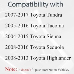 Key Fob Remote Control Compatible with Toyota 2004-2015 Tacoma/2007-2015