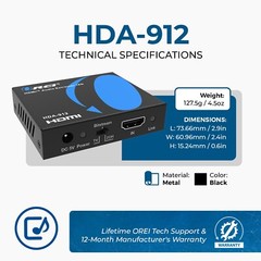 HDMI Audio Extractor Converter – SPDIF + 3.5mm Output (HDA-912)