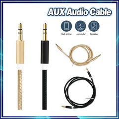 3.5mm AUX Audio Nylon Braided Cord Cable PC iPod Car Phone headphone more