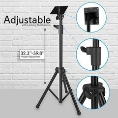 Pyle Tripod TV Stand- Portable, Height Adjustable (for TVs up to 32’’)