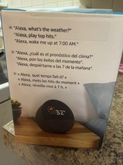 Amazon Echo Spot Smart Alarm Clock with Vibrant Sound and Alexa, Black