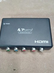 Portta N3CVTHR HDMI Converter Component YPbPr R/L Audio To HDMI Black Adapter