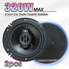 NEW 6-IN 2-WAY 320 WATT COAXIAL CAR SPEAKERS – PAIR-HiFi Full Range Auto Stereo