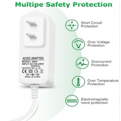 2pc 5V 1A Power Supply Adapter 10ft AC/DC Charger 0.14×0.05inch Plug