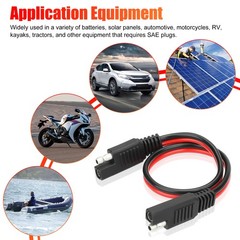5PCS 14 Gauge 12″ Power Connectors Cable 2 Pin Quick Disconnect Polarized Wire