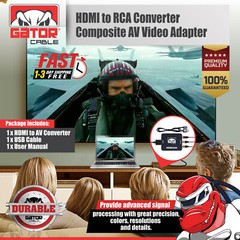 HDMI to RCA AV HD Converter Adapter Composite Cable CVBS 3-RCA Audio Video 1080P