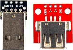 10pcs USB 2.0 Type A Male and Female Breakout Board 4 pins 2.54mm Output (5pcs M