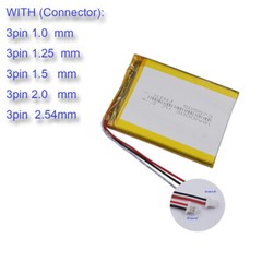 3.7V 3000 mAh 505573 Li Lipo Battery Thermistor JST 3Pin 1.0/1.25/1.5/2.0/2.54mm