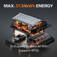 LiTime 24V 280Ah 7168Wh LiFePO4 Lithium Battery For Off-grid Solar Energy Saving