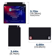 Mighty Max YTX14-BS Replacement Battery for ETX14, ES14BS