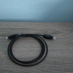 Toslink Optical Audio Fiber Cable, Black, Male to Male, Less Than 10ft