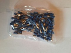 200 Pack 16-14 AWG Blue Male & Female Bullet Connectors Insulated Vinyl