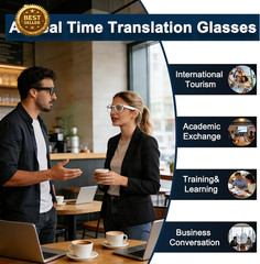 AI Smart Glasses 4K POV Camera Video Recording Bluetooth Audio Translation Lens