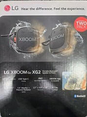 🌟NEW🌟 2-pack LG XBOOM Go Wireless Speaker XG2TBK Stereo Sound MILITARY TESTED