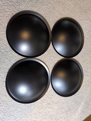 Qty 4: 6.5″ (165mm) Polypropylene Dust Caps 15″/12″/18″ Old School & Rare Subs