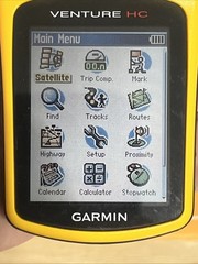 GARMIN eTrex Venture HC Yellow Handheld Satellite GPS Navigation Camping Hiking