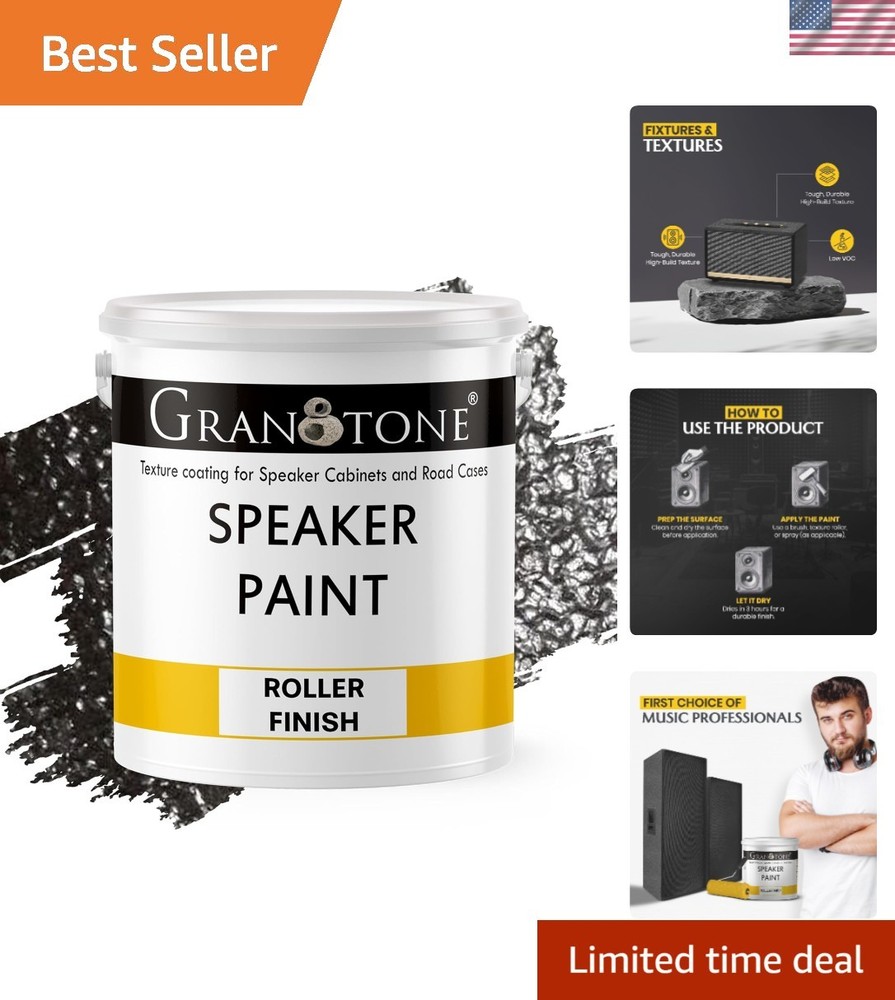 Speaker Paint Black 1 Gallon Texture Coating for Speaker Cabinets, Road Cases…