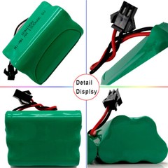 6V 1300mAh Ni-MH AA SM2P Rechargeable Battery Pack Plug For Toy Remote Car 2PCS