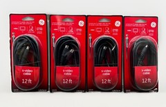 12ft Feet S-Video Cable For Tv, Satellite/Cable DVD/DVR/AV Receiver Box Of 4{G2}