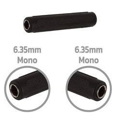 2 Pack 6.35mm Female to Female Coupler 1/4″ Jack Mono Adapter Gender Changer