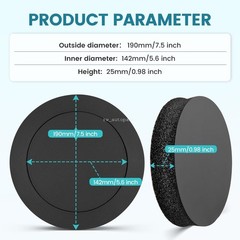 6.5“ Car Door Audio Speaker Foam Gaskets Bass Sound Insulation Seal Rings 2 PCS