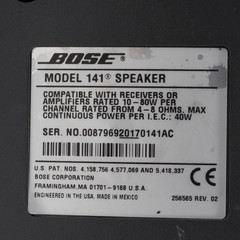 (Pair) Bose 141 Book Shelf Speakers Full Range Theater Stereo 10-80W 4-8Ω