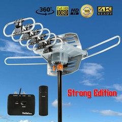Strong Edition Antenna Amplified VHF/UHF FM HDTV 1080P 4K 360° Rotate 150 Miles