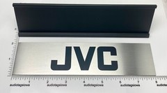 JVC Stereo Desk Sign – Custom Silver Aluminum