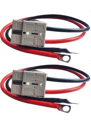 2 PCS 8AWG Cable 50A Connectors For LiFePO4 Battery M8 Terminal 1.64 Ft