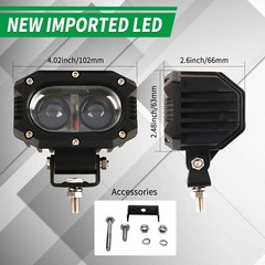 4inch 48W Spot Led Work Light Fog Reverse Cube Pod For Offroad Truck SUV ATV 12V